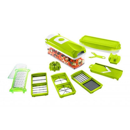 12-Piece Nicer Dicer Plus Multi-Function Kitchen Tool for Vegetables, Fruits, and Food Slicing