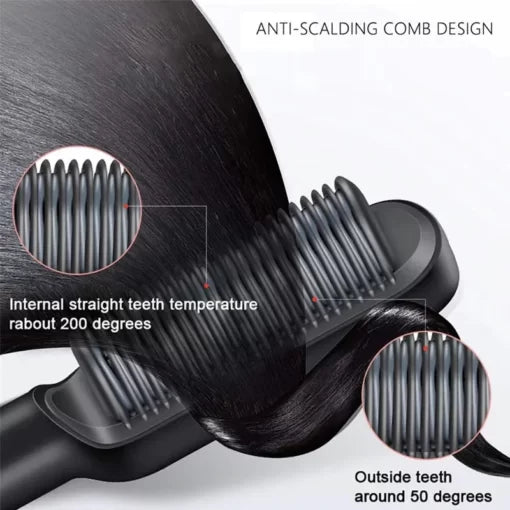 2-IN-1 HAIR STRAIGHTENER CURLING PROFESSIONAL STYLING BRUSH